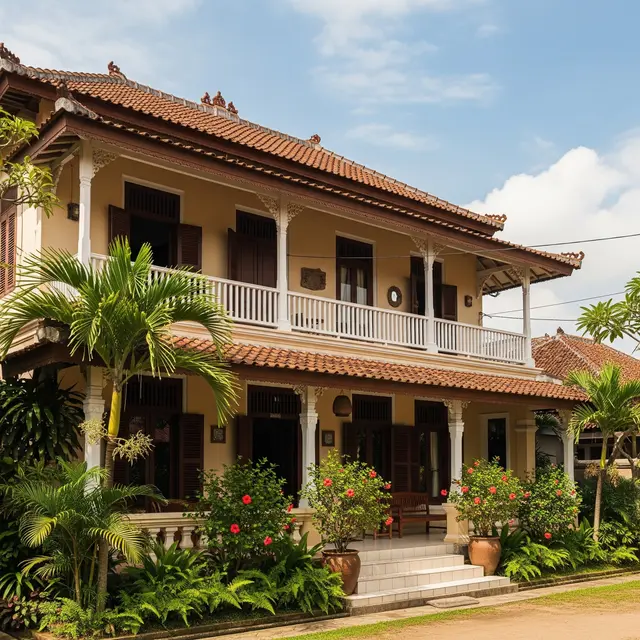 Fasad Rumah Klasik di Desa (Gemini AI)