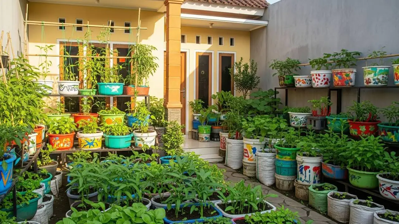 Rumah Mini Tapi Punya Kebun Sayur Luas