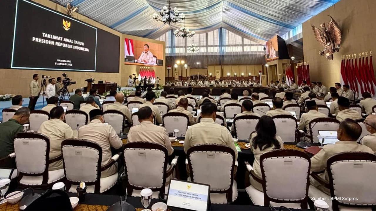 Presiden Prabowo Subianto mengawali tahun 2026 dengan retret bersama Kabinet Merah Putih