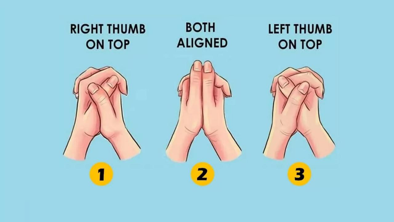 Posisi jempol saat menggenggam kedua tangan