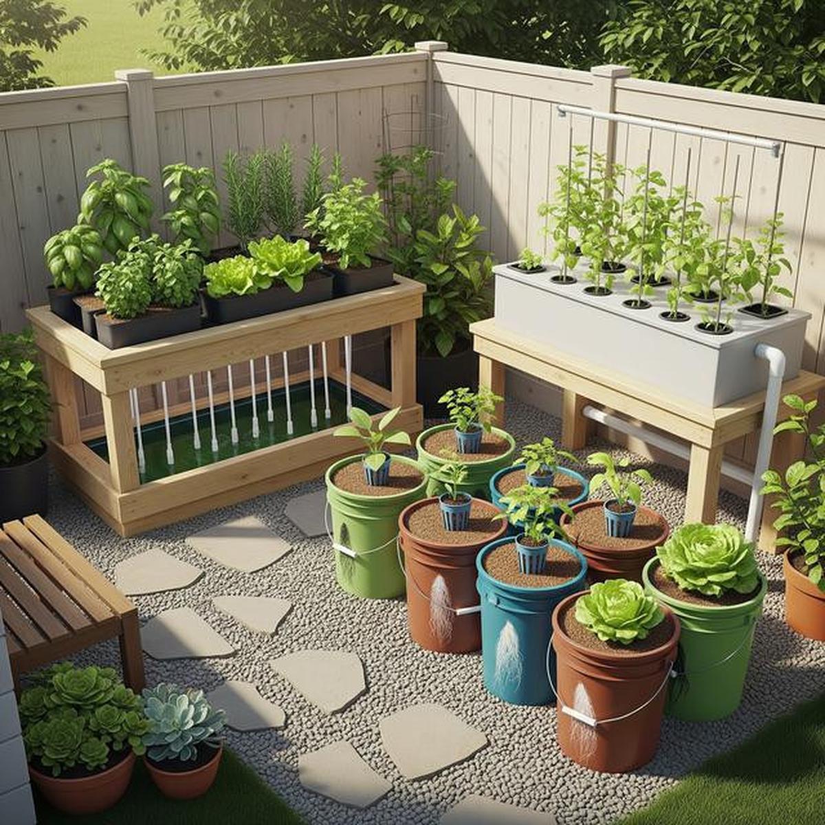 7 Model Halaman Belakang Rumah Kecil dengan Kebun Hidroponik Modern, Solusi Hijau Lahan Terbatas