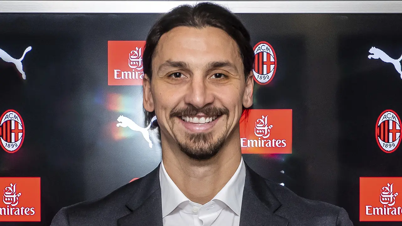 Penyerang anyar AC Milan, Zlatan Ibrahimovic.