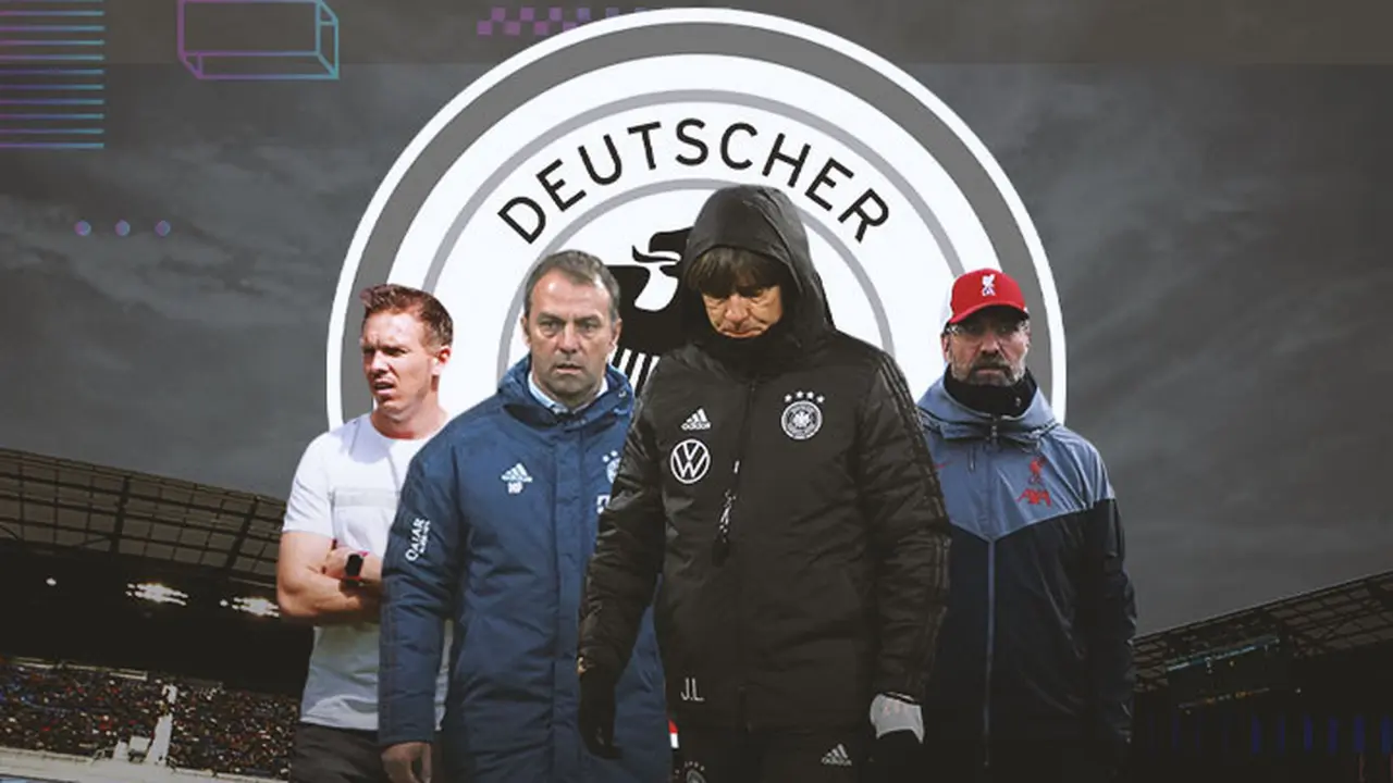Ilustrasi - Julian Nagelsmann, Hansi Flick, Joachim Loew, Jurgen Klopp
