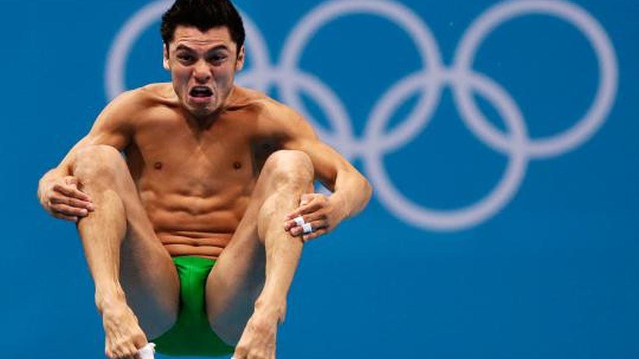 Ekspresi wajah atlet loncat indah Olimpiade 2012