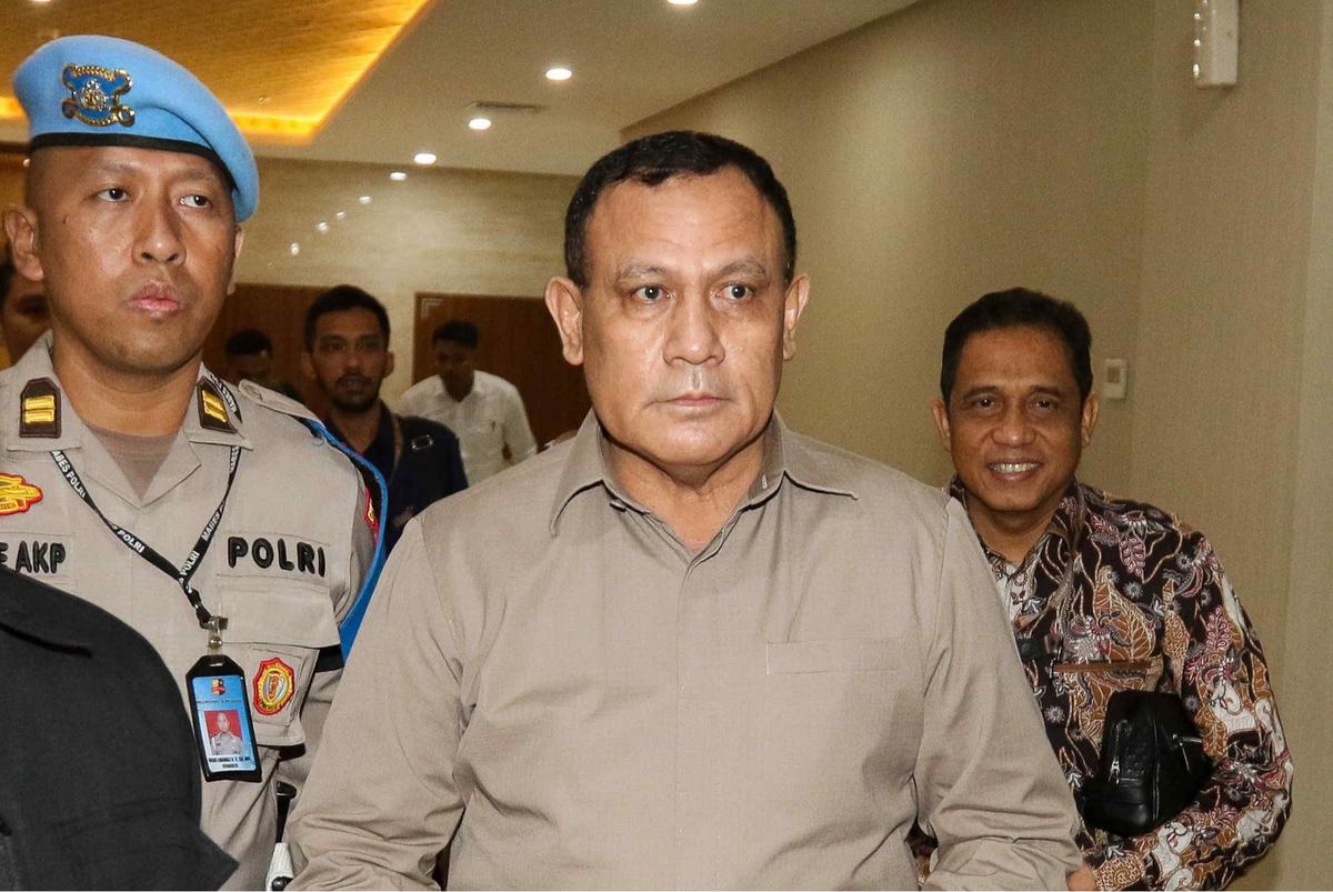 Ketua Nonaktif KPK Firli Bahuri usai Diperiksa Bareskrim