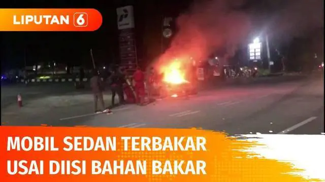 Sebuah mobil sedan yang baru saja mengisi bensin tiba-tiba terbakar di pom bensin Kejora, Bangka Tengah. Api berhasil dipadamkan oleh petugas pemadam kebakaran Bangka Tengah.