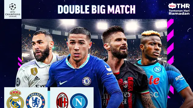 Jadwal Live Streaming Big Match Liga Champions di Vidio, Kamis 13 April 2023