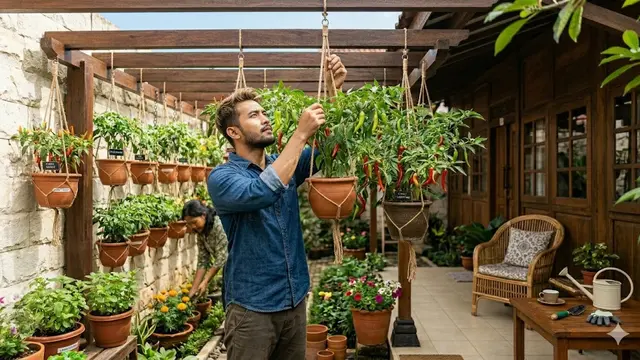 Cara Menata Kebun Cabai Gantung agar Estetik
