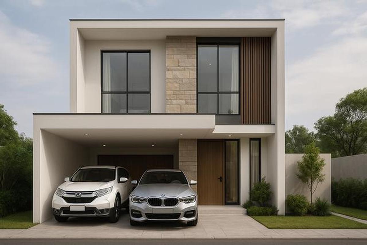 8 Inspirasi Desain Rumah 6x12 dengan Garasi 2 Mobil, Ide Hunian Menarik 2025