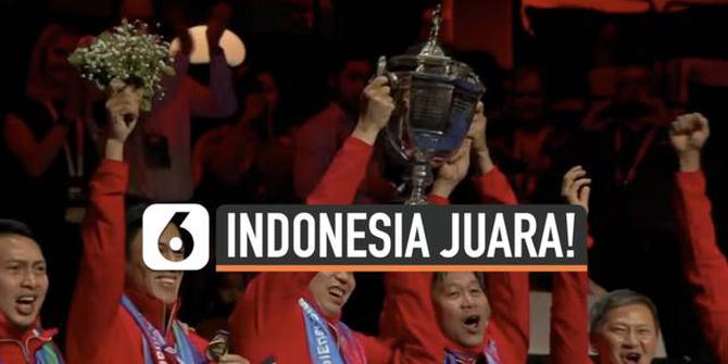 VIDEO: Momen Haru, Indonesia Kembali Angkat Trofi Thomas Cup Setelah Menanti 19 Tahun!