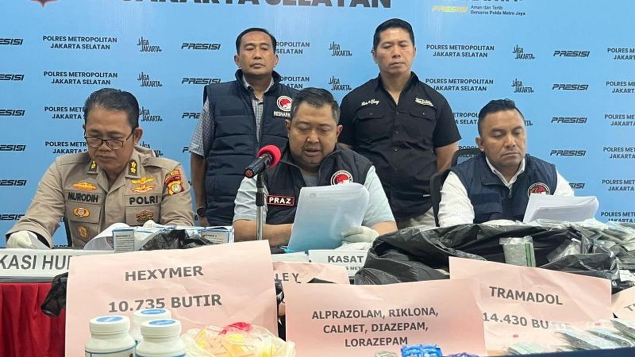 Polisi Sita Puluhan Ribu Butir Obat Keras di Jagakarsa, Dua Tersangka Diamankan