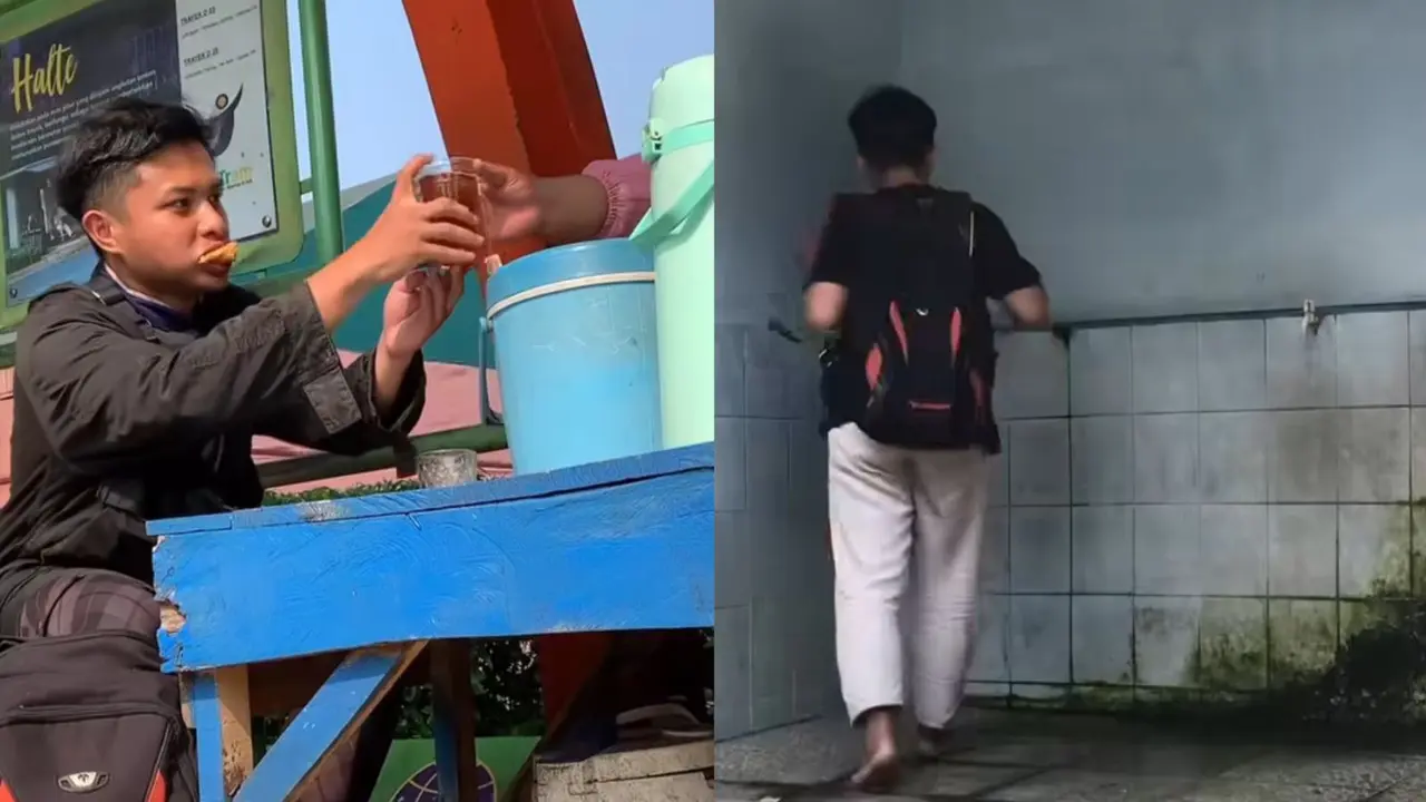Muhamad Cecep Abdullah seorang pemuda asal Sukabumi yang merogoh koceknya untuk membersihkan tempat wudu dan toilet masjid