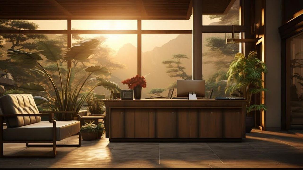 Model Rumah Modern Tropis dengan Taman di Tengah, Bikin Suasana Tenang dan Asri