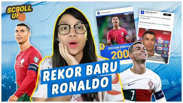 Berita Video, scroll up kali ini akan membahas rekor terbaru yang berhasil dipecahakan oleh Cristiano Ronaldo