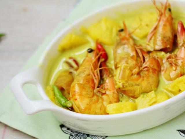 Menu Maksi Udang Santan Nanas Simpel Namun Sedap Di Lidah
