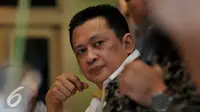 Sekertaris Frakksi Partai Golkar Bambang Soesatyo saat menghadiri diskusi bertajuk "Setahun Nawacita Jokowi" Jakarta, Sabtu, (17/10). (Liputan6.com/Johan Tallo) 