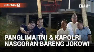 Presiden Jokowi Makan Nasi Goreng di IKN Bareng Kapolri, Panglima TNI &amp; Ridwan Kamil