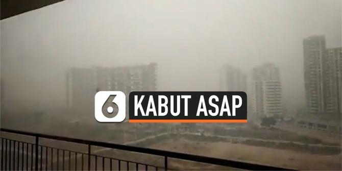 VIDEO: Langit New Delhi Diselimuti Kabut Asap Pekat