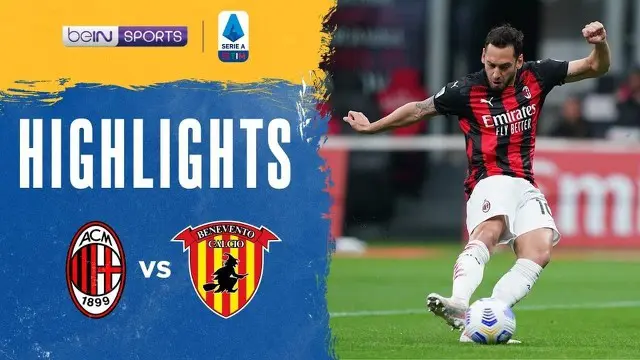 Berita Video Highlights Liga Italia, AC Milan Kalahkan Benevento Dua Gol Tanpa Balas