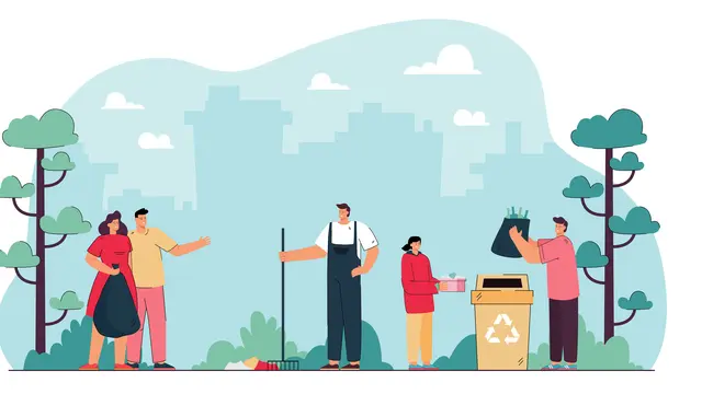 Ilustrasi menjaga lingkungan, bumi