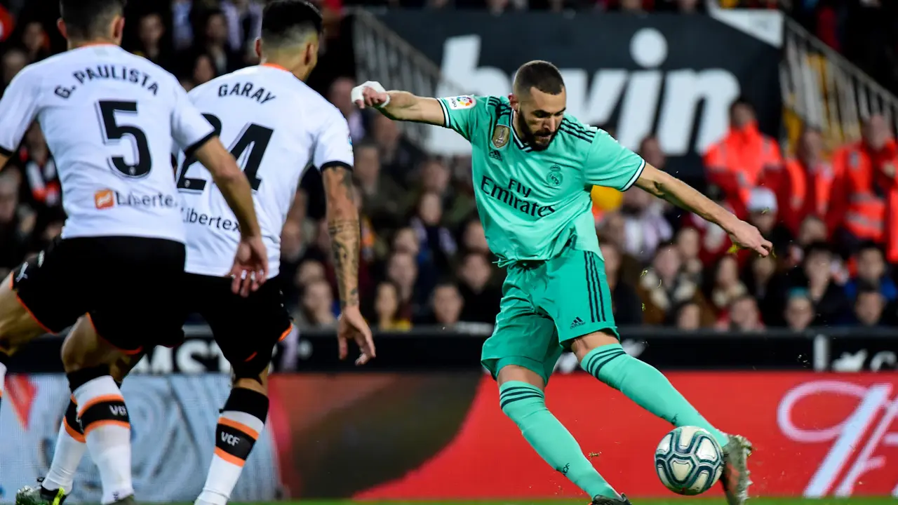 Striker Real Madrid Karim Benzema (JOSE JORDAN / AFP)