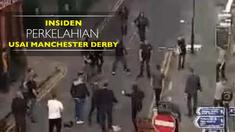 Video insiden perkelahian usai Manchester Derby, Manchester United vs Manchester City, di daerah Northern Quarter, Sabtu (10/9/2016).