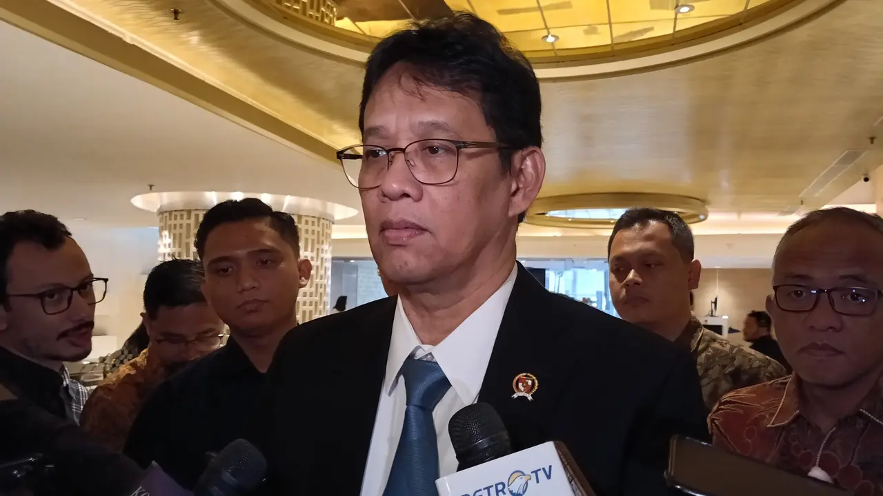 Menteri Keuangan Purbaya Yudhi Sadewa di Thamrin Nine Ballroom, Jakarta, Selasa (27/1/2026). (Liputan6.com/Maulandy)