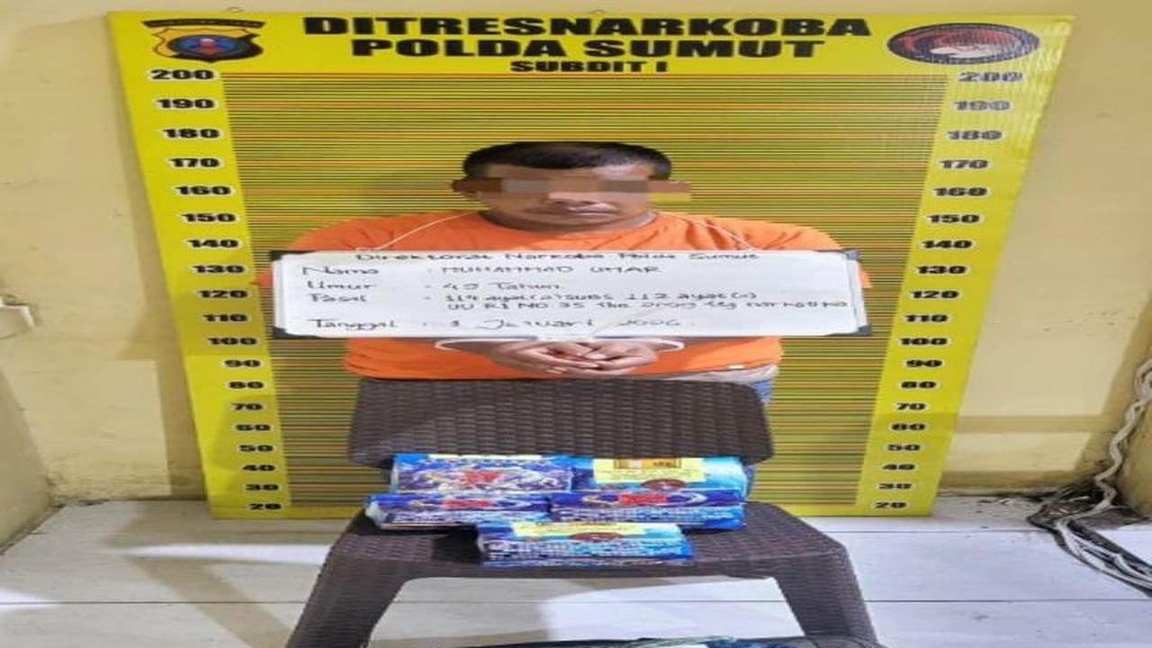 Polda Sumut Tangkap Kurir Sabu Lintas Provinsi, Sita 5 Kilogram Narkoba dari Jaringan Aceh-Riau