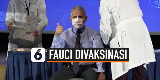 VIDEO: Direktur Institut Penyakit Menular AS, Anthony Fauci Divaksinasi Covid-19