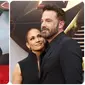 Jennifer Lopez (kiri) dan Ben Affleck menghadiri premiere film The Flash di Ovation Hollywood, Los Angeles, California, Amerika Serikat, Senin (12/6/2023). (Phillip Faraone/Getty Images/AFP - Michael Tran/AFP)