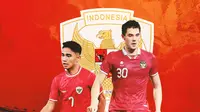 Timnas Indonesia - Marselino Ferdinan dan Elkan Baggott (Bola.com/Adreanus Titus)