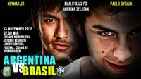 Formasi Argentina vs Brazil (Grafis: Abdillah/Liputan6.com)