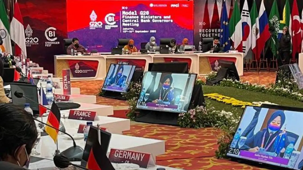 Kegiatan Model G20 FMCBG di Sari Pacifif Jakarta.