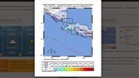 Gempa M 5,1 mengguncang Bayah Banten, Jumat (1/4/2022). (BMKG)
