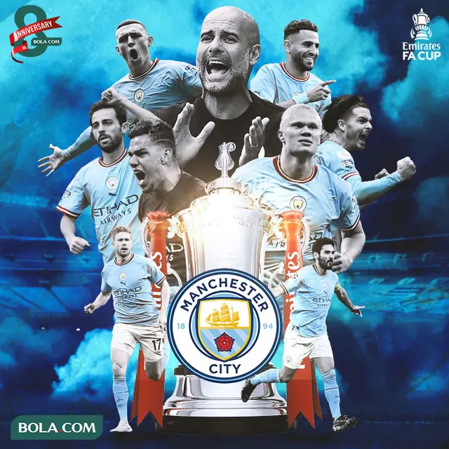 Piala FA - Ilustrasi Manchester City Juara FA Cup