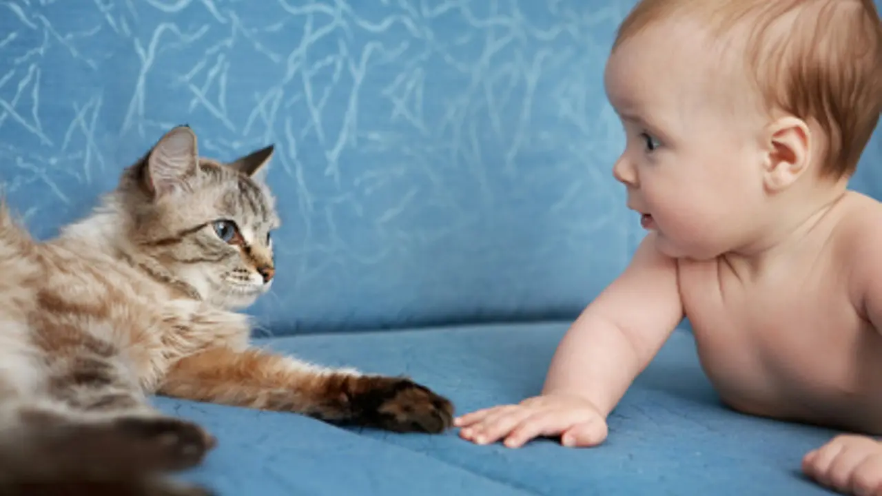 Momen Mengharukan Kucing Bertemu Bayi untuk Pertama Kali