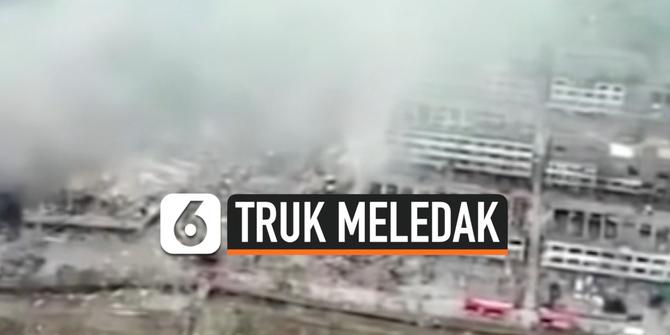 VIDEO: Truk Pembawa Gas Cair di Cina Meledak, 19 Meninggal, 172 Orang Terluka