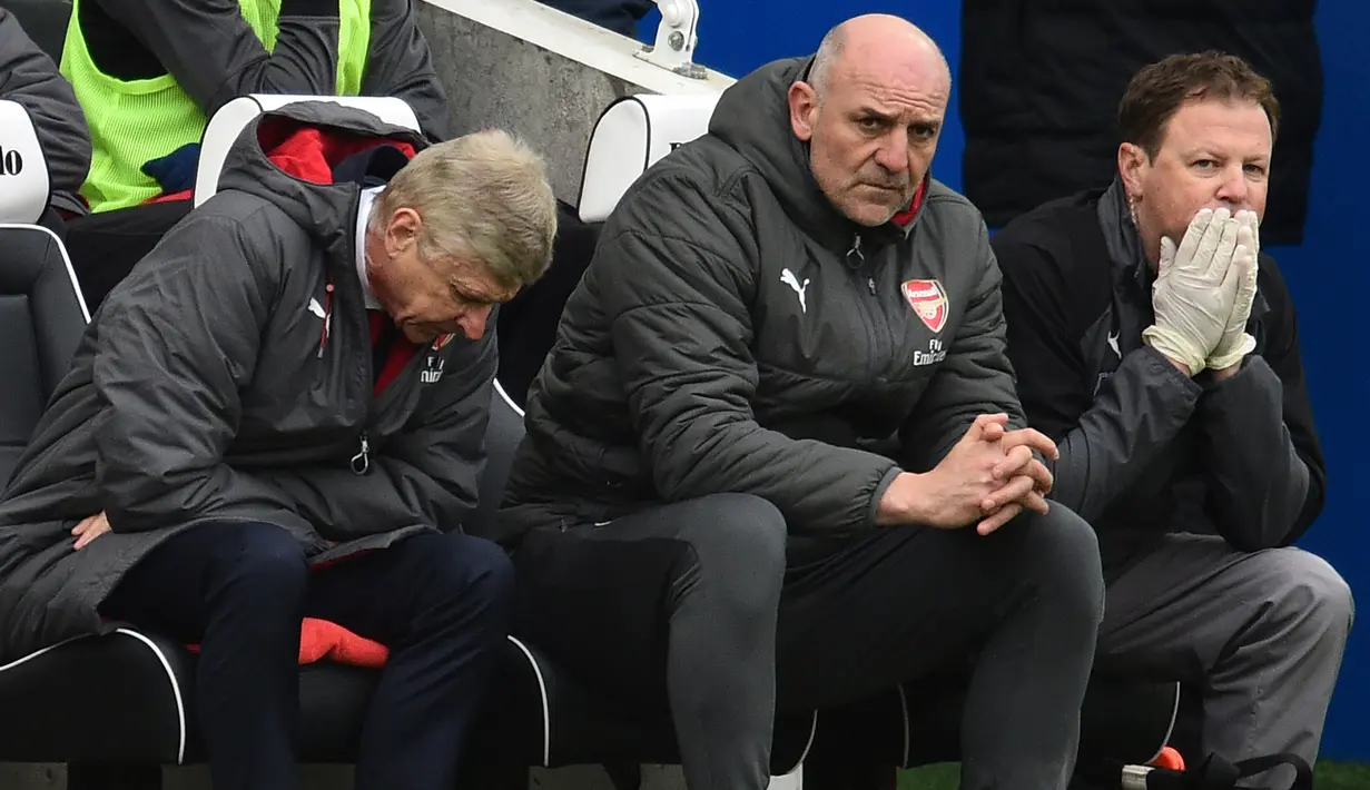 Steve Bould menjadi asisten pelatih di Arsenal setelah sebelumnya menjadi asisten bagi Arsene Wenger. (AFP/Glyn Kirk)