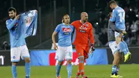 Selebrasi pemain Napoli (REUTERS/Ciro De Luca)