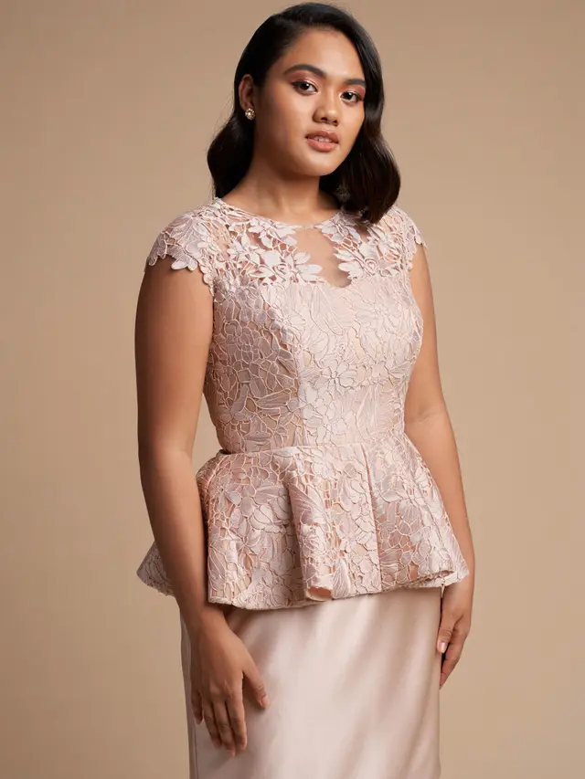 Model Dress Brokat Satin Mewah