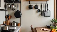 9 Inspirasi Dapur Rumah Lahan Sempit Pakai Rak Besi Multifungsi, Solusi Cerdas Hemat Ruang