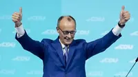 Pemimpin Partai CDU Friedrich Merz di Berlin, Jerman, pada 3 Februari 2025. (Dok. AP/Ebrahim Noroozi)