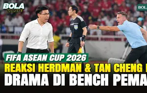 Reaksi John Herdman dan Tan Cheng Hoe di Bench Saat Indonesia vs Malaysia Berakhir 0-0