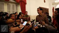 Presiden RI, Jokowi saat memberikan keteranga pers di Istana Negara, Jakarta. (Liputan6.com/Faizal fanani)