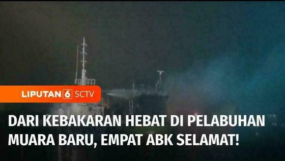 VIDEO: Kebakaran Dua Kapal di Pelabuhan Muara Baru, Empat ABK Berhasil Diselamatkan
