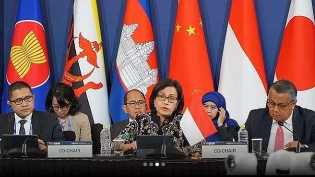 Menteri Keuangan Sri Mulyani Indrawati saat menghadiri acara ASEAN+3 Finance Ministers and Central Bank Governors’ Meeting (AFMGM+3) ke-26 di Incheon, Korea Selatan pada Selasa (2/5/2023) Photo dok. instagram.com/smindrawati.