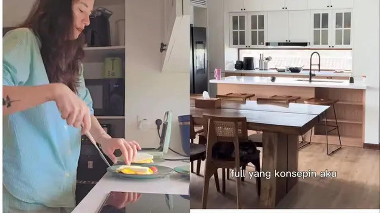 Minimalis dengan Nuansa Putih dan Sentuhan Kayu, Begini Potret Dapur Rumah Dahlia Poland Bikin Salfok
