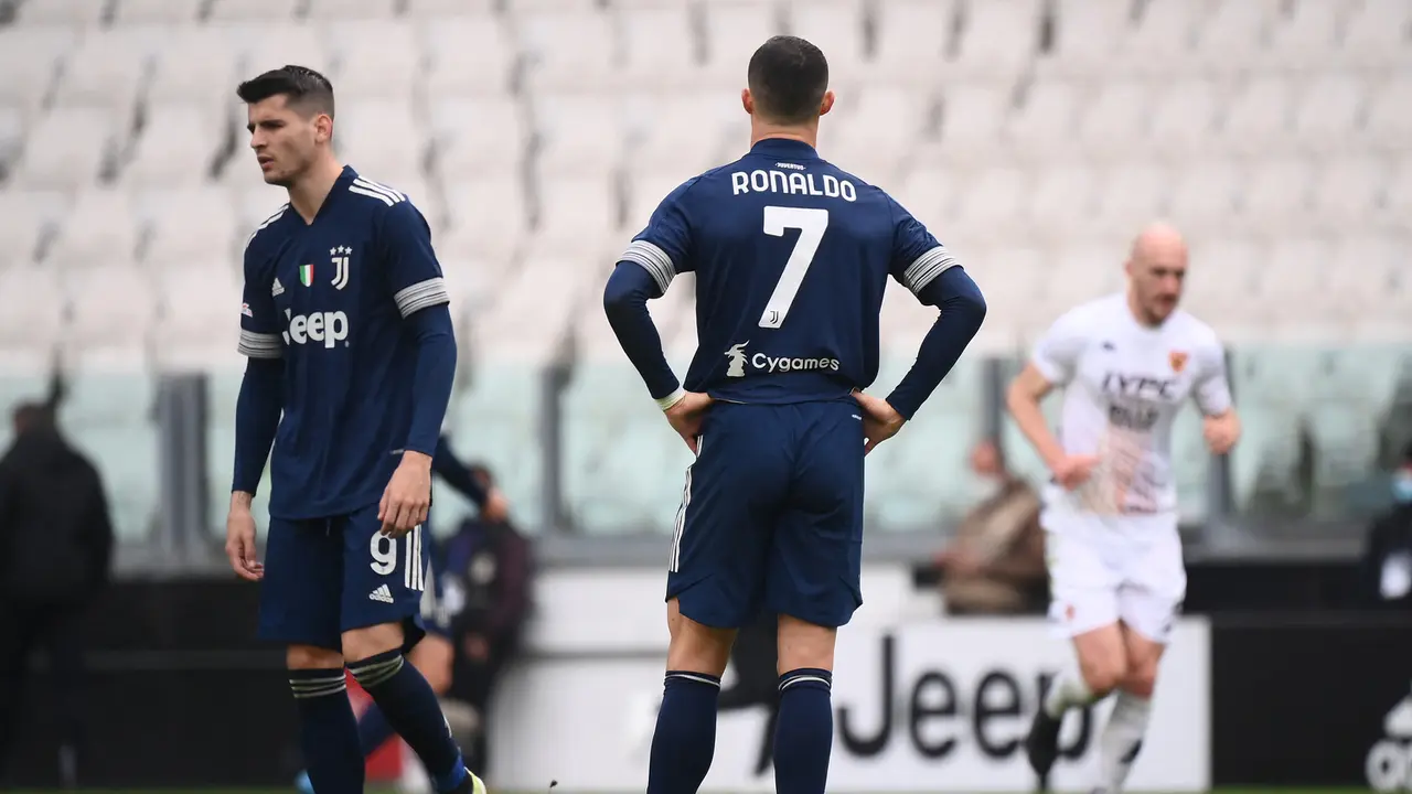 FOTO: Tampil Dominan, Juventus Keok 0-1 dari Benevento - Cristiano Ronaldo; Alvaro Morata