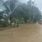 Banjir melanda wilayah Kabupaten Bolaang Mongondow akibat&nbsp;cuaca ekstrem hujan dengan intensitas tinggi yang terjadi sejak kemarin hingga hari ini. (Liputan6.com/ Dok BPBD Bolaang Mongondow)