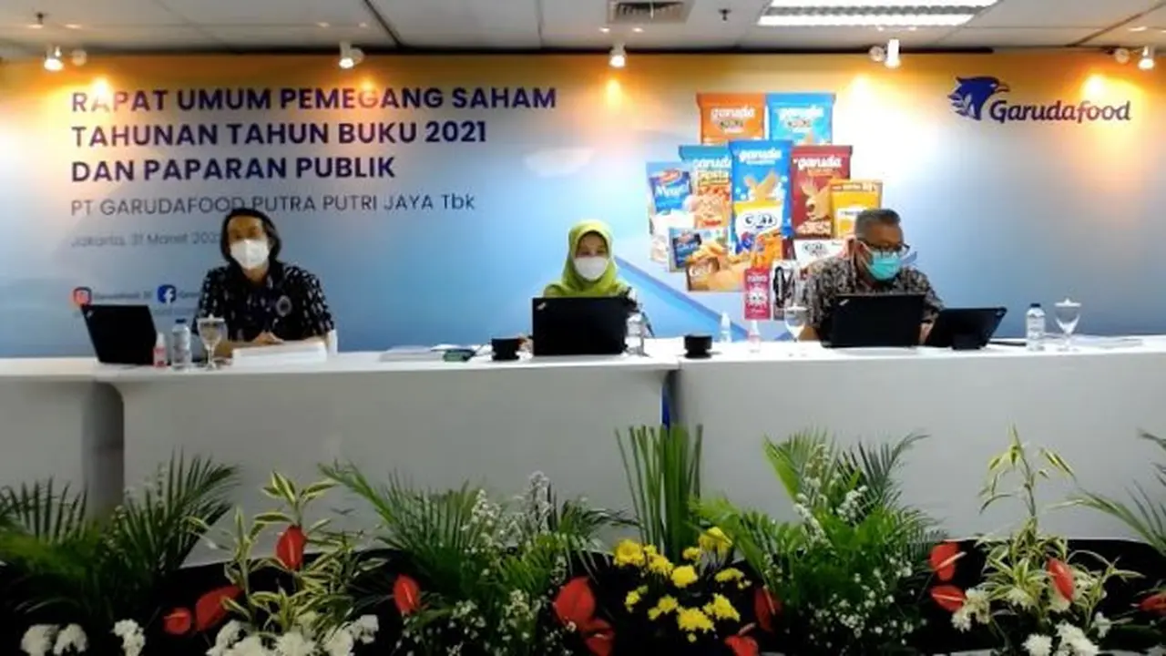 Paparan publik PT Garudafood Putra Putri Jaya Tbk (GOOD), Kamis (31/3/2022) (Foto: tangkapan layar/Pipit I.R)